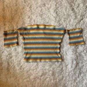 Striped off-shoulder Top